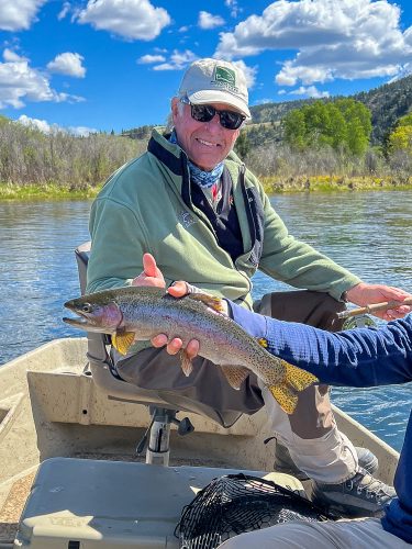 John with a thick bow early - Fly Fishing the Missouri River 2024