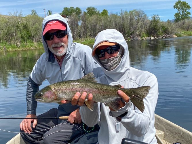 Jerome with a great rainbow above Craig - Fly Fishing the Missouri River 2024