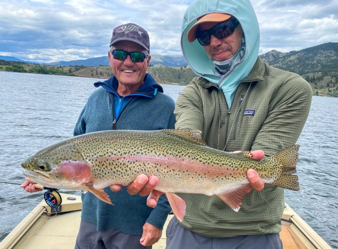 Eldon with another huge rainbow at the end of the day - Fly Fishing the Missouri River 2024