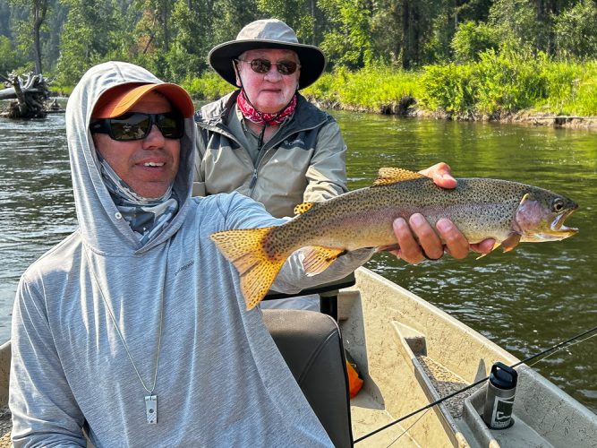 Stan with the fish of the day - Montana Trout Fishing July Report