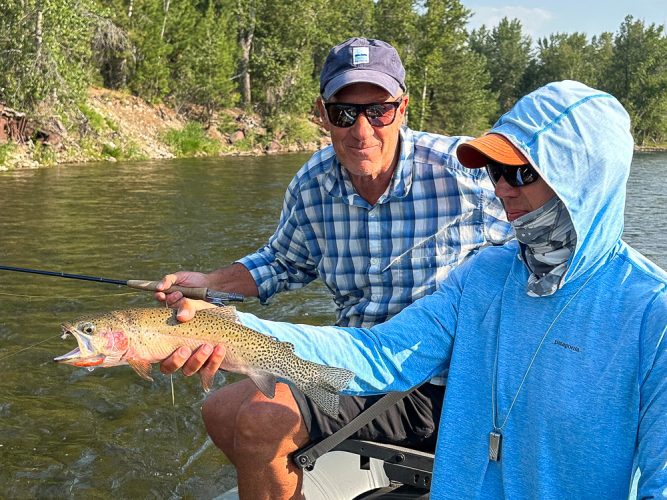 He succeeded with a beauty on the dry - Bitterroot Trout Fishing Guide