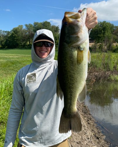 Thomas with the big fish of the day - August Fishing