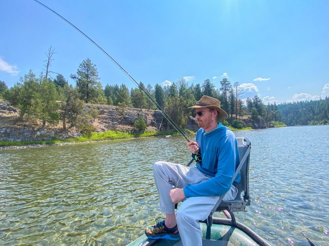 Patrick found some fish in the back of the boat too - August Fishing