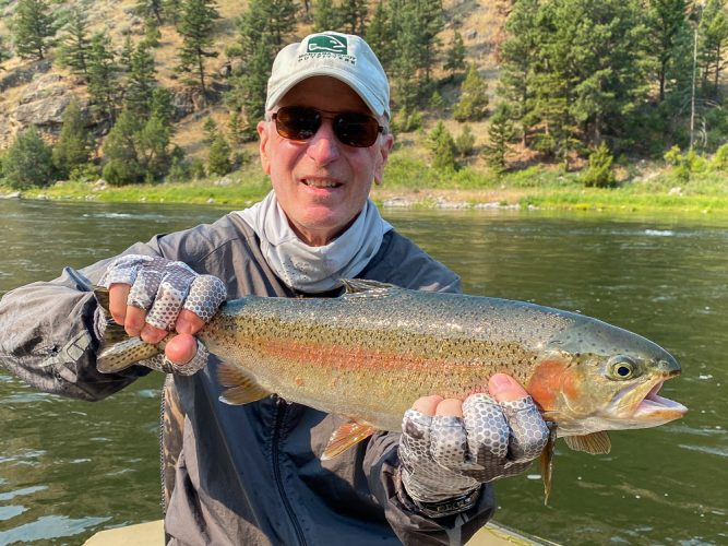 Jim with a slab out of the boulder gardens - August Fishing