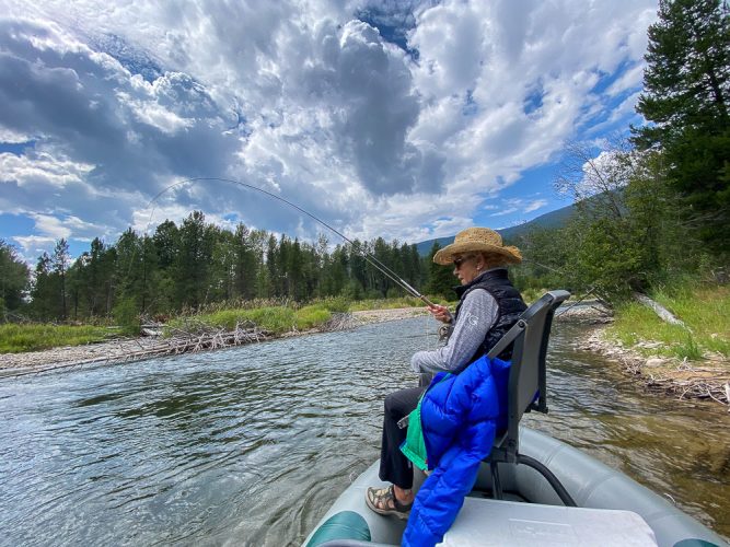 Martha tight to another one on a gorgeous day - August Fishing