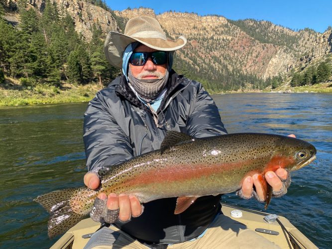 A very large rainbow in the morning - Fall Fishing the Land of the Giants