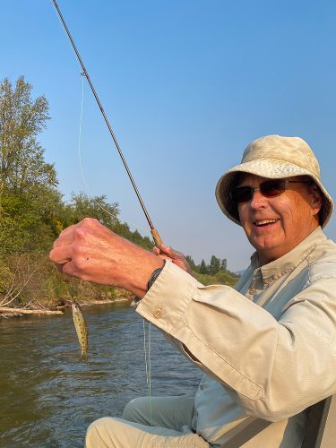 Warren laid claim to the season's smallest trout today - Fall Fishing the Land of the Giants